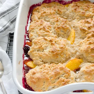 Peach Blackberry Cobbler