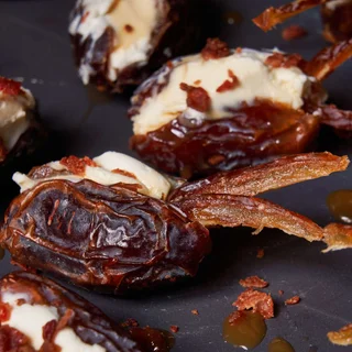 Caramel Bacon Stuffed Dates