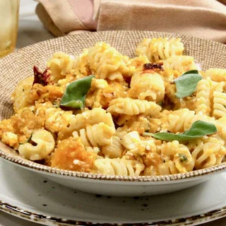 Roasted Butternut Squash Feta Pasta