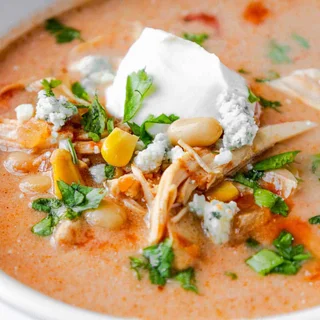 Slow Cooker Buffalo Chicken Chili