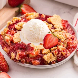 3-Ingredient Strawberry Dump Cake