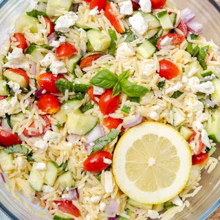 Lemon Feta Orzo Salad
