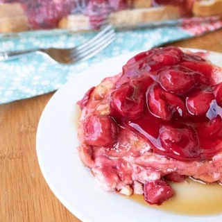 Overnight Cherry Baked French Toast Casserole
