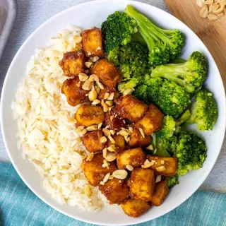 Baked Tofu with Peanut Sauce