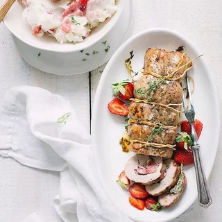 Strawberry Stuffed Pork Loin