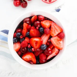 Fruit Berry Salad with Honey Lime Dressing