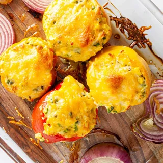 Polenta Stuffed Peppers
