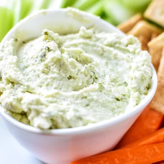 3-Ingredient Pesto Goat Cheese Dip