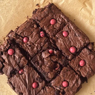 M&M’s Valentines Brownies
