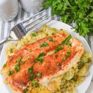 Cheesy Chicken Broccoli and Rice Casserole