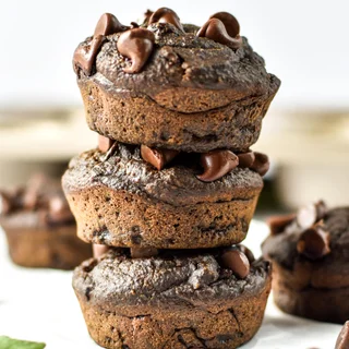 Chocolate Spinach Blender Muffins