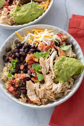 Slow Cooker Chicken Burrito Bowls