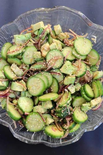 10 Minute Cucumber Avocado Salad