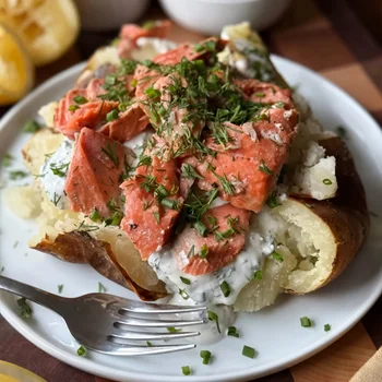 Salmon Stuffed Baked Potato