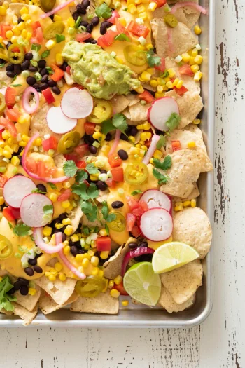 Vegetarian Sheet Pan Nachos