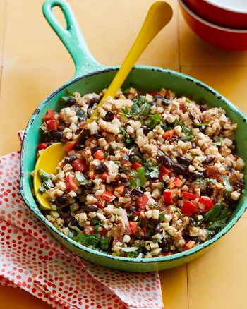 California Style Cauliflower Rice and Beans