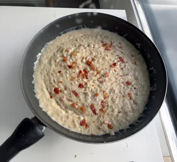 Cheesy Orzo with Bacon