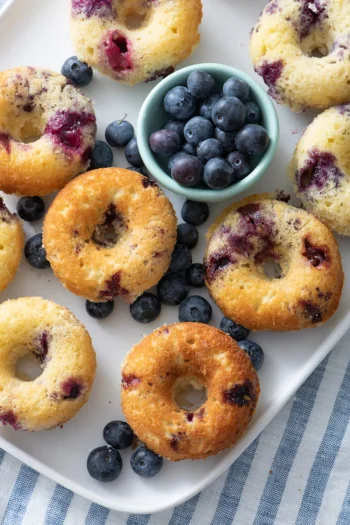 Baked Blueberry Doughnuts