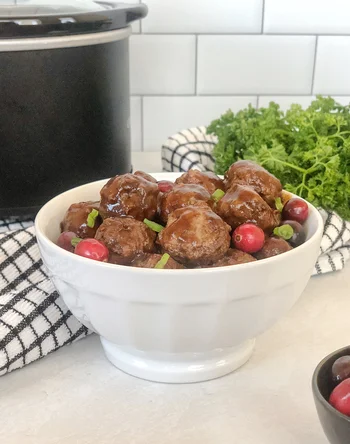 Cranberry BBQ Crockpot Meatballs