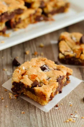 Chocolate Chip Salted Caramel Cookie Bars