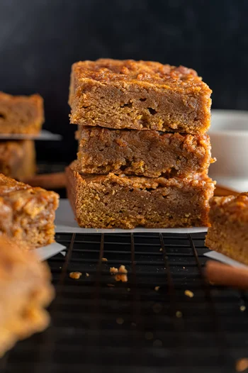 Brown Butter Pumpkin Espresso Bars with Pumpkin Swirl