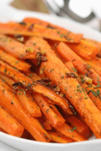 Honey Garlic Roasted Baby Carrots