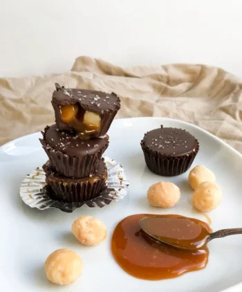 Salted Caramel Macadamia Cups