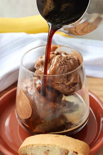 Affogato with Banana Mocha Ice Cream