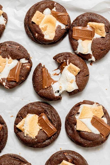 Double Chocolate S'mores Cookies