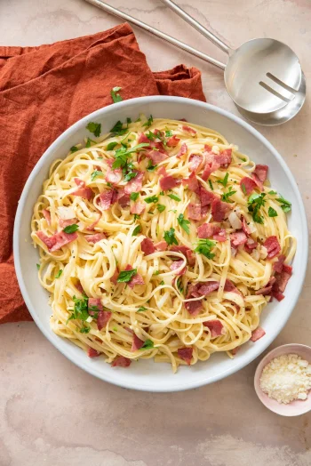 Lightened Up Spaghetti Carbonara