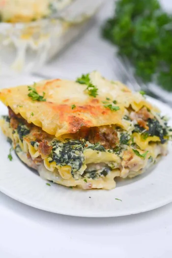 Sausage Vegetable White Sauce Lasagna