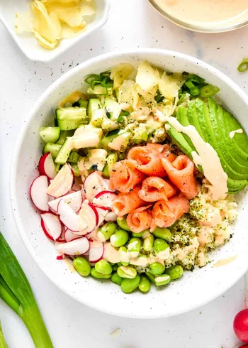 Easy Smoked Salmon Rice Bowls