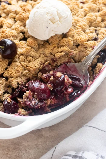 Fresh Cherry Crisp Recipe