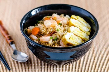 Japanese Fried Rice with Shrimp