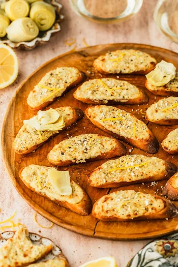 Lemony Artichoke Bruschetta