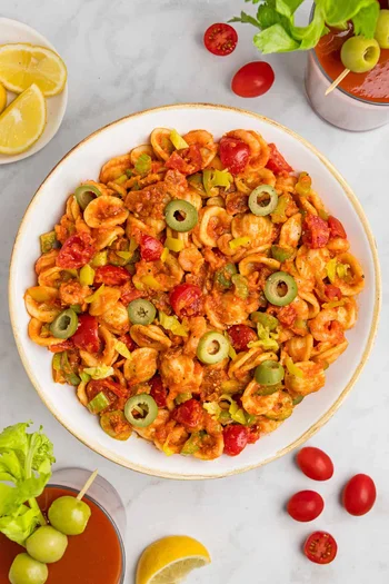 Loaded Bloody Mary Pasta Salad