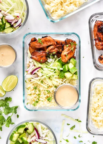 Air Fryer Honey Sriracha Chicken Bowls