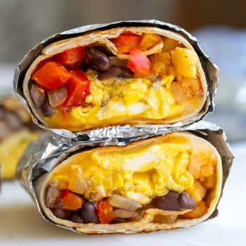 Easy Vegetarian Breakfast Burritos (Freezer-Friendly & Protein-Packed!)