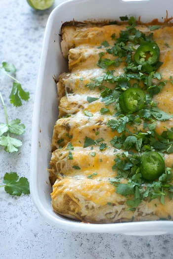 Green Enchiladas with Ground Turkey