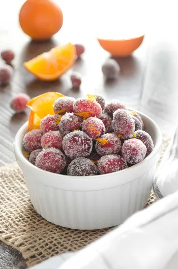 Orange Sugared Cranberries
