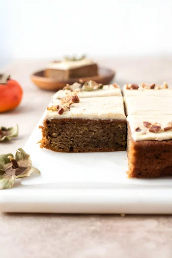 Persimmon Cake with Brown Butter Orange Frosting