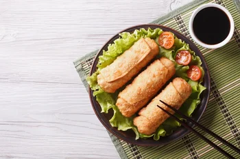 Fried Chicken Spring Rolls