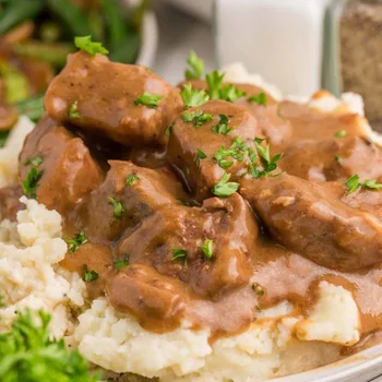 Slow Cooker Beef Tips and Gravy