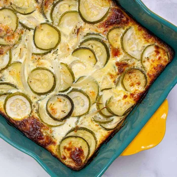 Zucchini Casserole with Eggs and Cheese