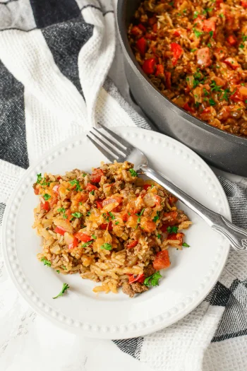Skillet Ground Beef and Rice