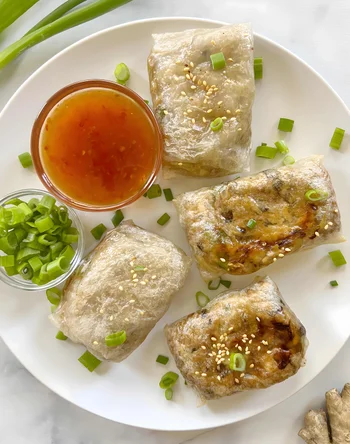 Air Fryer Rice Paper Dumplings