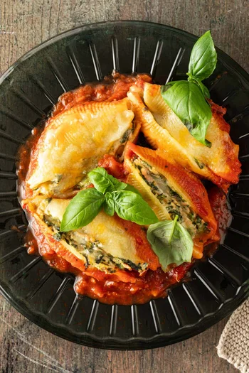 Ricotta Spinach & Tuna Stuffed Shells