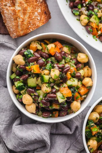 Black Bean and Garbanzo Bean Salad