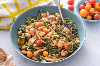 White Bean, Shiitake and Vegetable Bowl