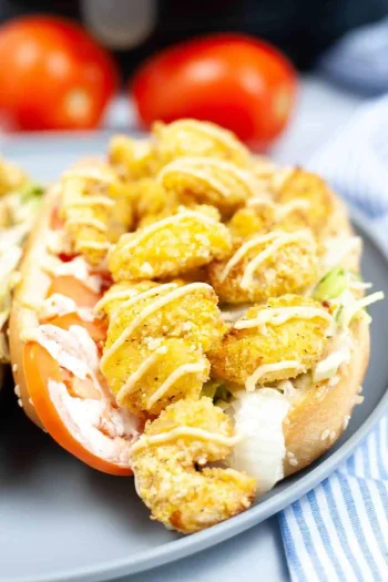 Air Fryer Shrimp Po Boy Sandwich